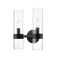Z-Lite Datus 2 Light Wall Sconce, Matte Black & Clear 4008-2S-MB - alternate 7